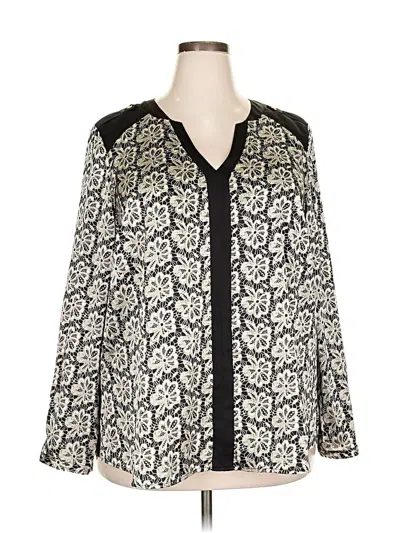 Pre-owned Vince Camuto Long Sleeve Blouse In White