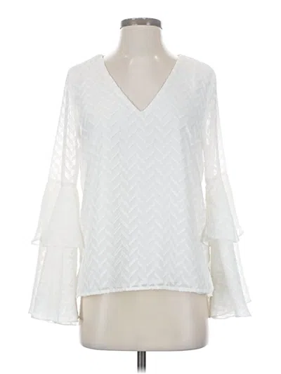 Pre-owned Vince Camuto Long Sleeve Blouse In White