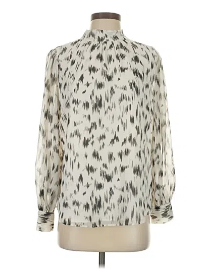 Pre-owned Vince Camuto Long Sleeve Blouse In White