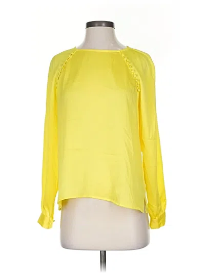 Pre-owned Vince Camuto Long Sleeve Blouse In Yellow