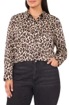 Vince Camuto Long Sleeve Button-down Shirt In Animal Print