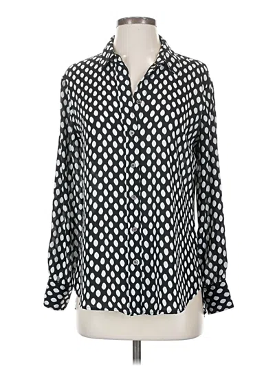 Pre-owned Vince Camuto Long Sleeve Button Down Shirt In Black