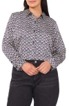 Vince Camuto Long Sleeve Button-down Shirt In Blue