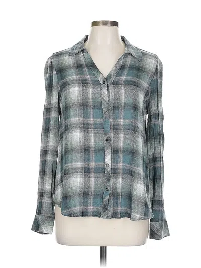 Pre-owned Vince Camuto Long Sleeve Button Down Shirt In Blue