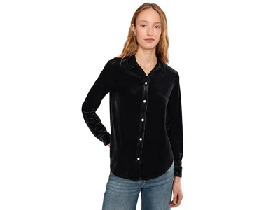 Vince Camuto Long Sleeve Button Down Top In Black