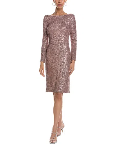 Vince Camuto Long Sleeve Embellished Mini Dress In Purple