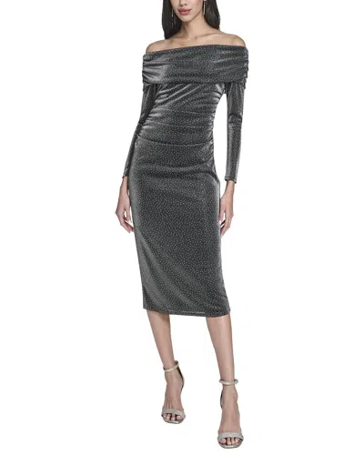 Vince Camuto Long Sleeve Midi Dress In Black