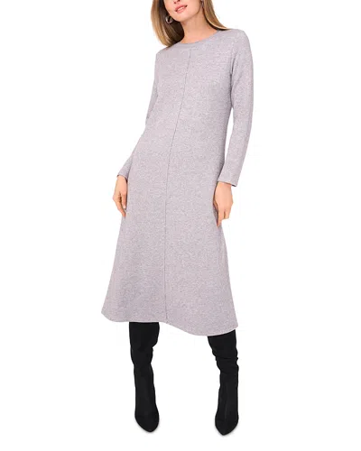 Vince Camuto Long Sleeve Midi Dress In Gray