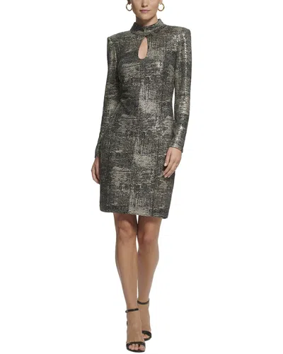 Vince Camuto Long Sleeve Mini Dress In Gray