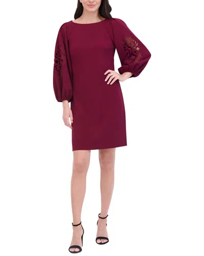 Vince Camuto Long Sleeve Mini Dress In Red