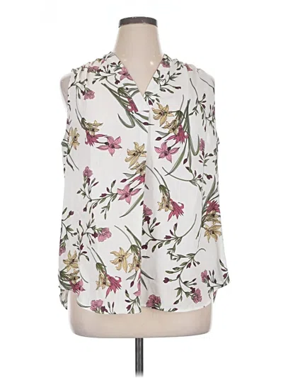 Pre-owned Vince Camuto Long Sleeve Polo Shirt In White