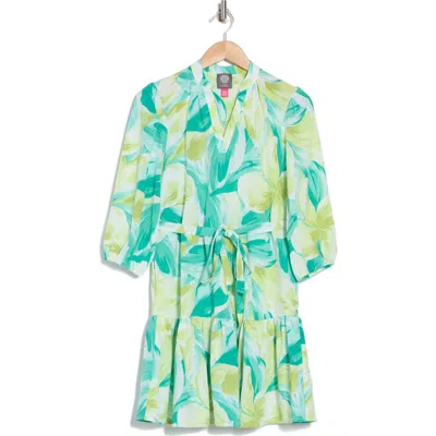 Vince Camuto Long Sleeve Shirtdress In Aqua