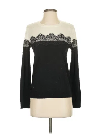 Pre-owned Vince Camuto Long Sleeve T-shirt In Black