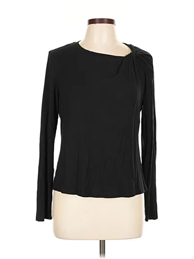 Pre-owned Vince Camuto Long Sleeve T-shirt In Black