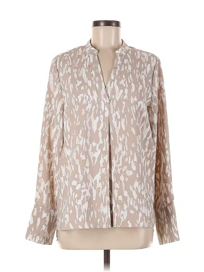 Pre-owned Vince Camuto Long Sleeve T-shirt In Brown