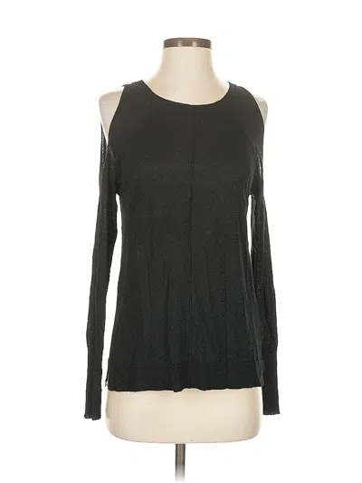 Pre-owned Vince Camuto Long Sleeve Top Black Cold Shoulder Neckline Tops