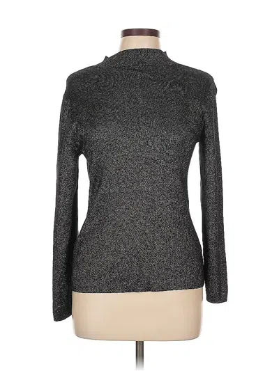 Pre-owned Vince Camuto Long Sleeve Top Gray Turtleneck Tops