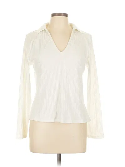 Pre-owned Vince Camuto Long Sleeve Top Ivory Cowl Neck Tops In White