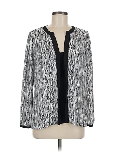 Pre-owned Vince Camuto Long Sleeve Top Silver Tops