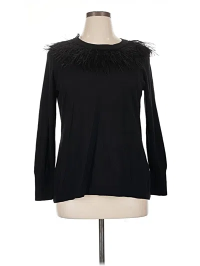 Pre-owned Vince Camuto Long Sleeve T-shirt In Black