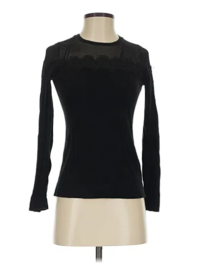 Pre-owned Vince Camuto Long Sleeve T-shirt In Black