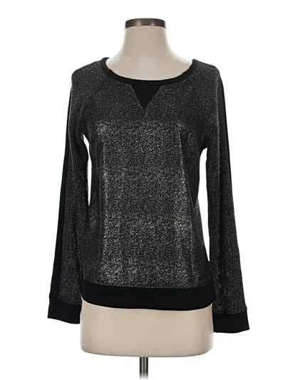 Pre-owned Vince Camuto Long Sleeve T-shirt In Black