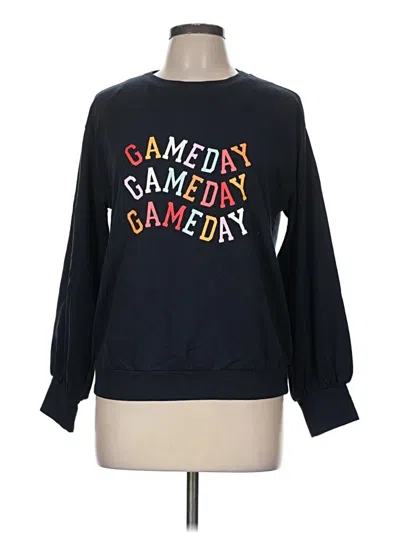 Pre-owned Vince Camuto Long Sleeve T-shirt In Black