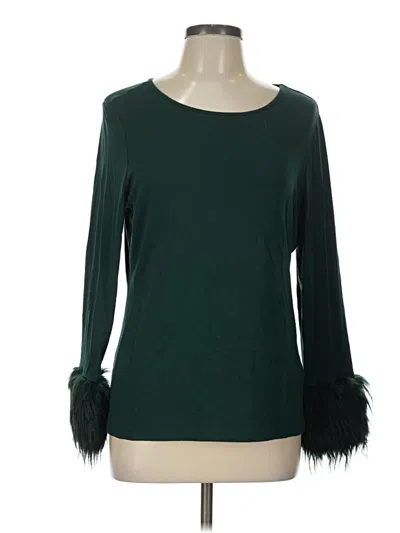 Pre-owned Vince Camuto Long Sleeve T-shirt In Green