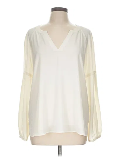 Pre-owned Vince Camuto Long Sleeve T-shirt In Ivory
