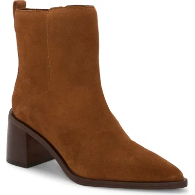 Vince Camuto Lorelai Pointed Toe Bootie In Brown