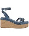 Vince Camuto Loressa Platform Wedge Sandal In Blue