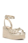 Vince Camuto Loressa Platform Wedge Sandal In Gold