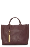 Vince Camuto Lorla Leather Satchel In Red