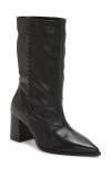 Vince Camuto Lorrys Whipstitch Block Heel Boot In Black
