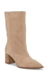 Vince Camuto Lorrys Whipstitch Block Heel Boot In Brown