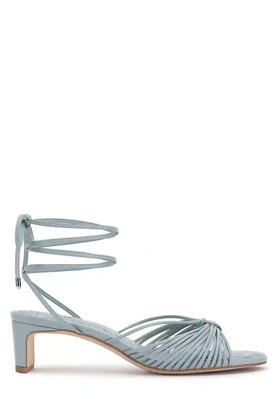 Vince Camuto Lory Ankle-wrap Kitten Heels In Blue
