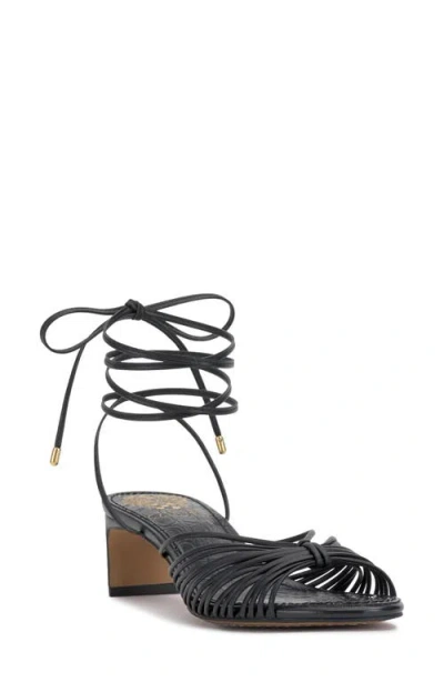 Vince Camuto Lory Ankle Wrap Sandal In Black