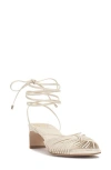 Vince Camuto Lory Ankle Wrap Sandal In Creamy White