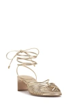Vince Camuto Lory Ankle Wrap Sandal In Egyptian Gold
