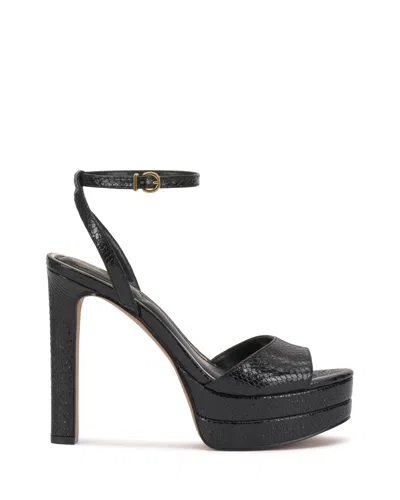 Vince Camuto Lumary Ankle Strap Platform Sandal In Black