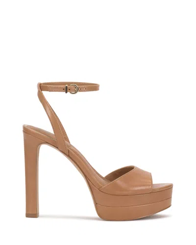 Vince Camuto Lumary Ankle Strap Platform Sandal In Brown