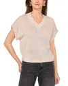 Vince Camuto Lurex V Neck Dolman Sleeve Sweater In Ivory Glow