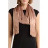 Vince Camuto Lurex Wrap Scarf In Brown