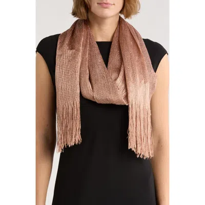 Vince Camuto Lurex Wrap Scarf In Brown