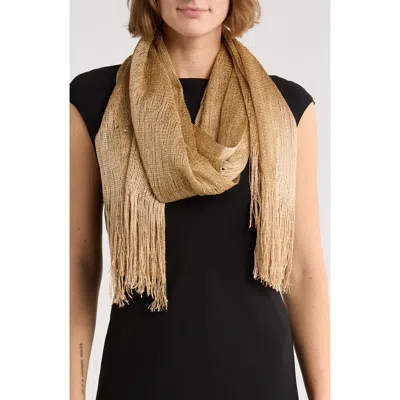 Vince Camuto Lurex Wrap Scarf In Gold