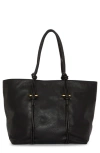 Vince Camuto Lynne Leather Tote In Black Indpeb