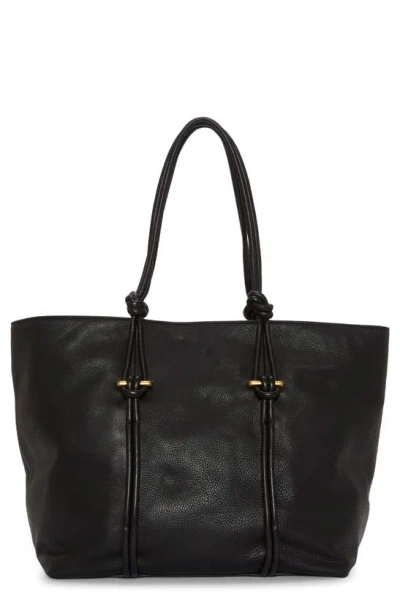 Vince Camuto Lynne Leather Tote In Black Indpeb
