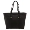 Vince Camuto Lynne Womens Solid Leather Tote Handbag In Black