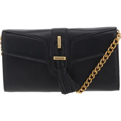 Vince Camuto Maecy Womens Fold-over Leather Clutch Wallet In Black