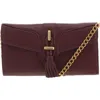 Vince Camuto Maecy Womens Fold-over Leather Clutch Wallet In Pink